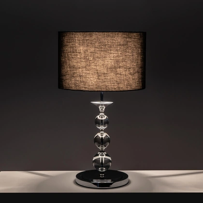 Lampada da tavolo Giuditta in plexiglass con paralume in tessuto di Stones