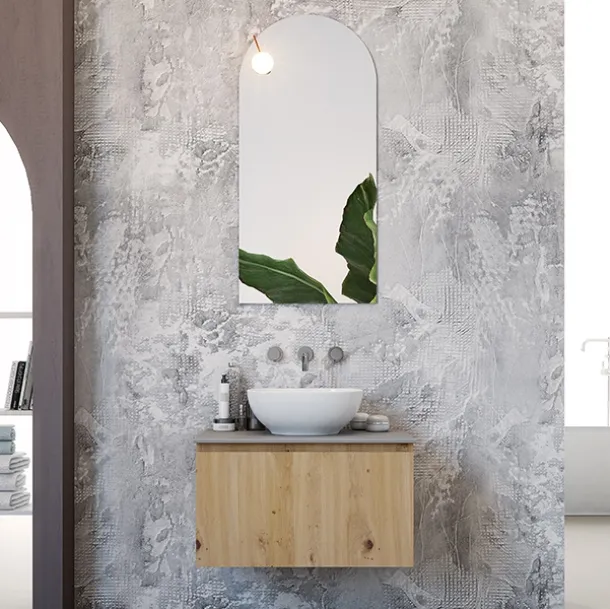 Mobile da Bagno sospeso in legno Linea LN41 di Arteba