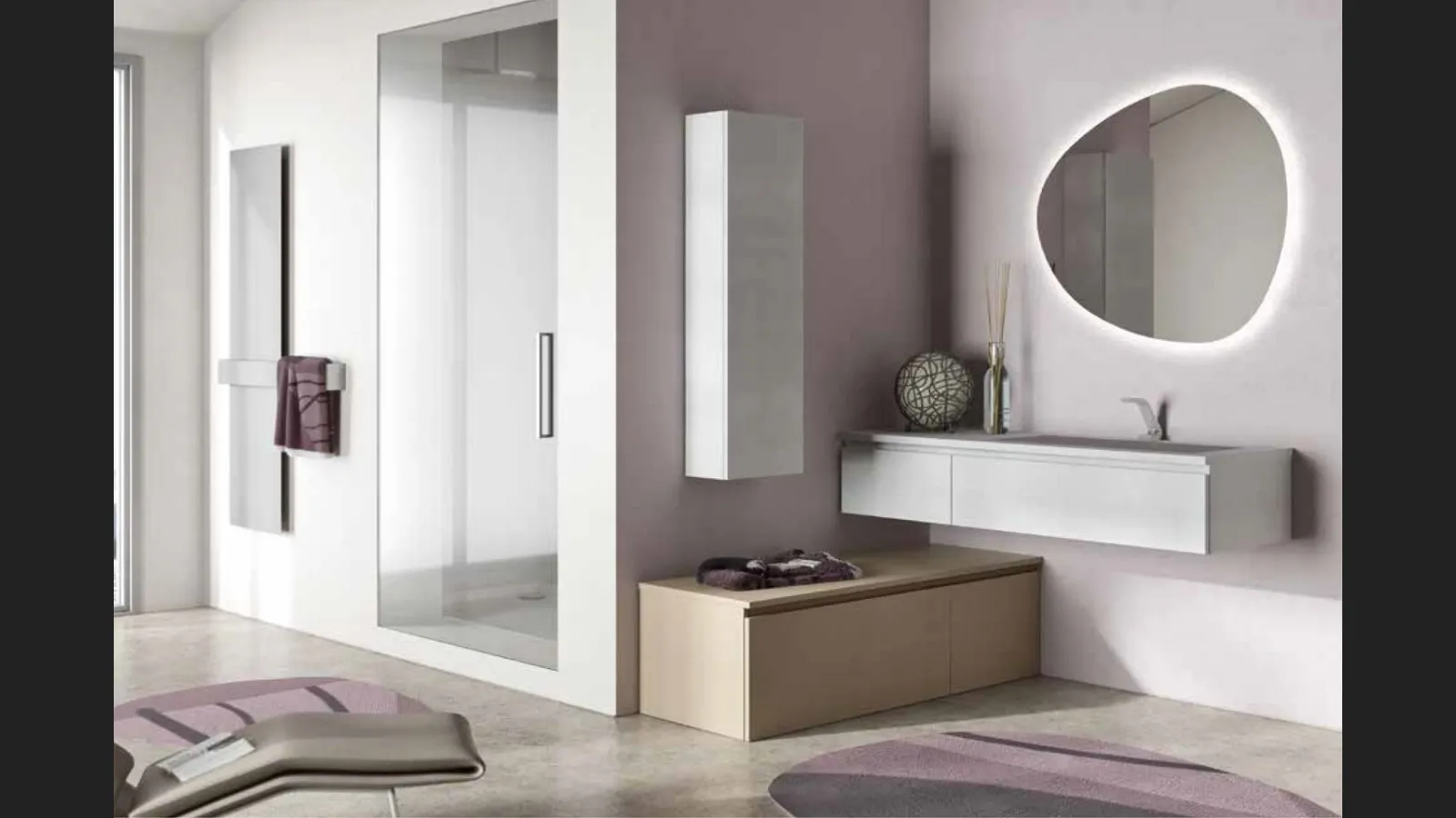 Mobile da Bagno sospeso New Smart NS38 di Arteba