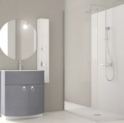Mobile da Bagno a terra Onda ON03 in legno laccato di Arteba