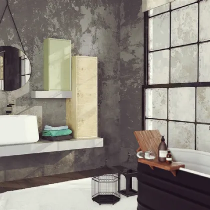 Mobile da Bagno sospeso in legno SuperNatural SN01 di Arteba