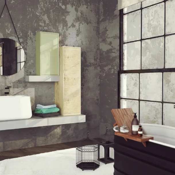 Mobile da Bagno sospeso in legno SuperNatural SN01 di Arteba