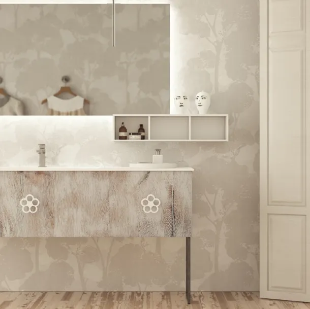 Mobile da Bagno a terra Epoque EQ11 in legno di Arteba