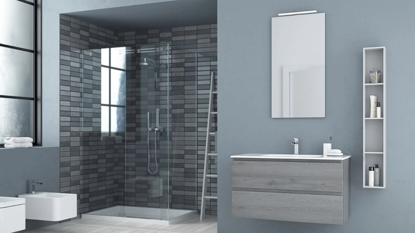 Mobile da Bagno sospeso New Smart NS33 di Arteba