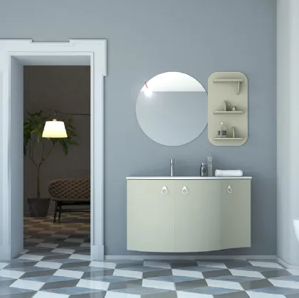 Mobile da bagno sospeso in laccato opaco Onda ON13 di Arteba