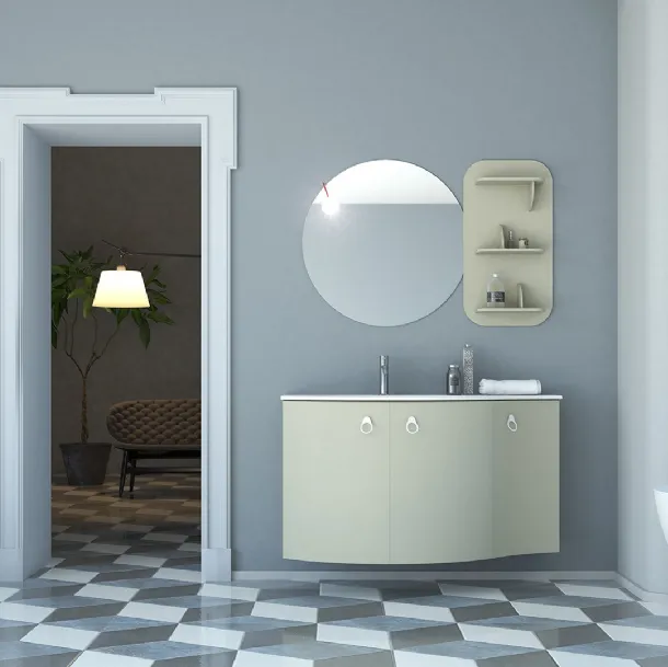 Mobile da bagno sospeso in laccato opaco Onda ON13 di Arteba