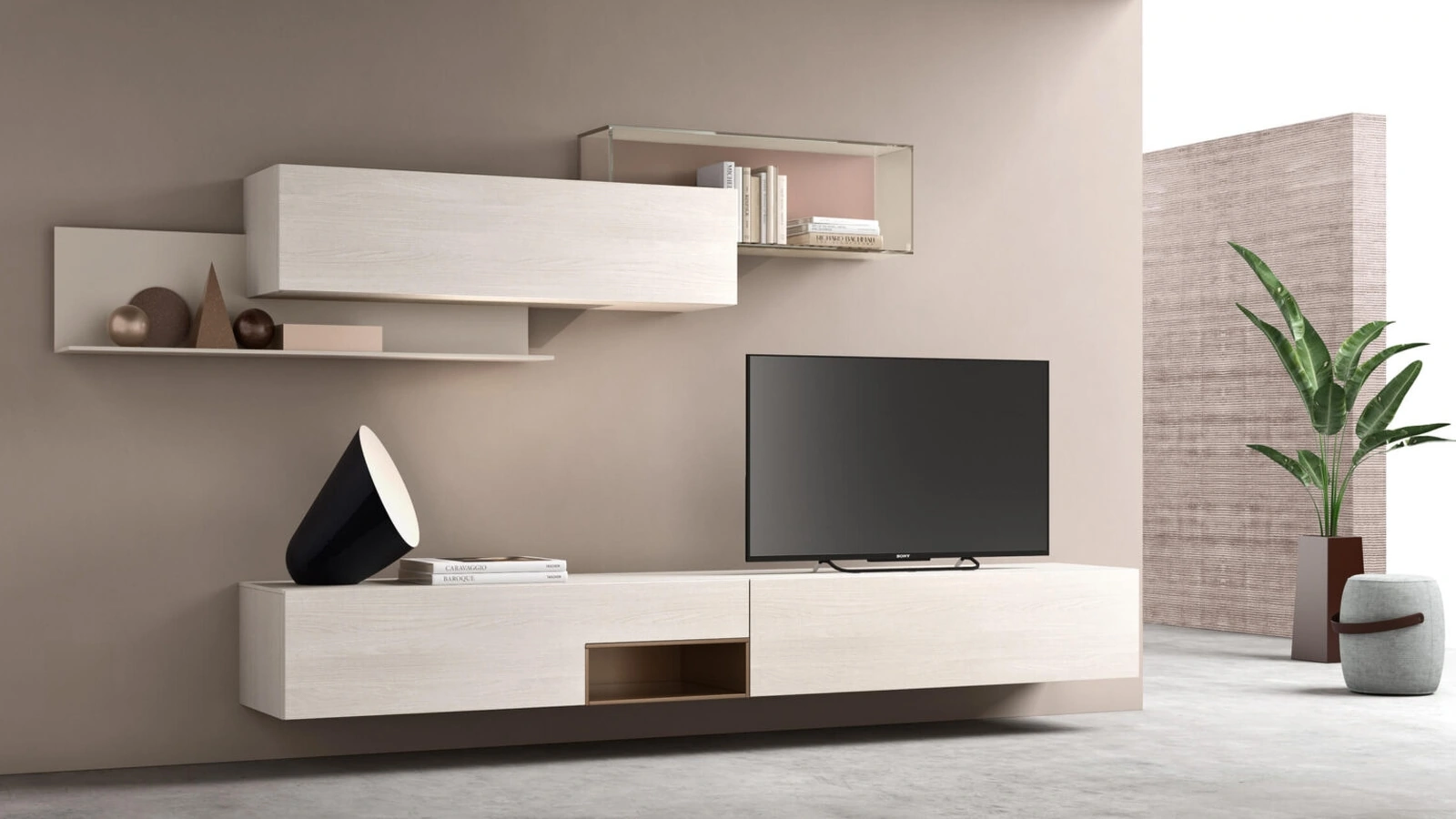 Mobile Porta Tv sospeso sm2377 di Maronese