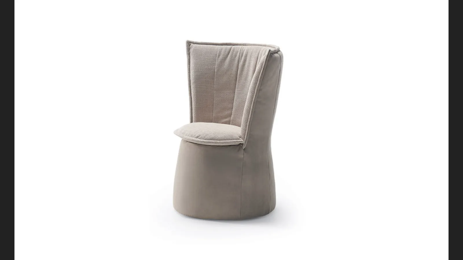 Poltroncina in tessuto dalla forma cilindrica Argo di Rosini Night